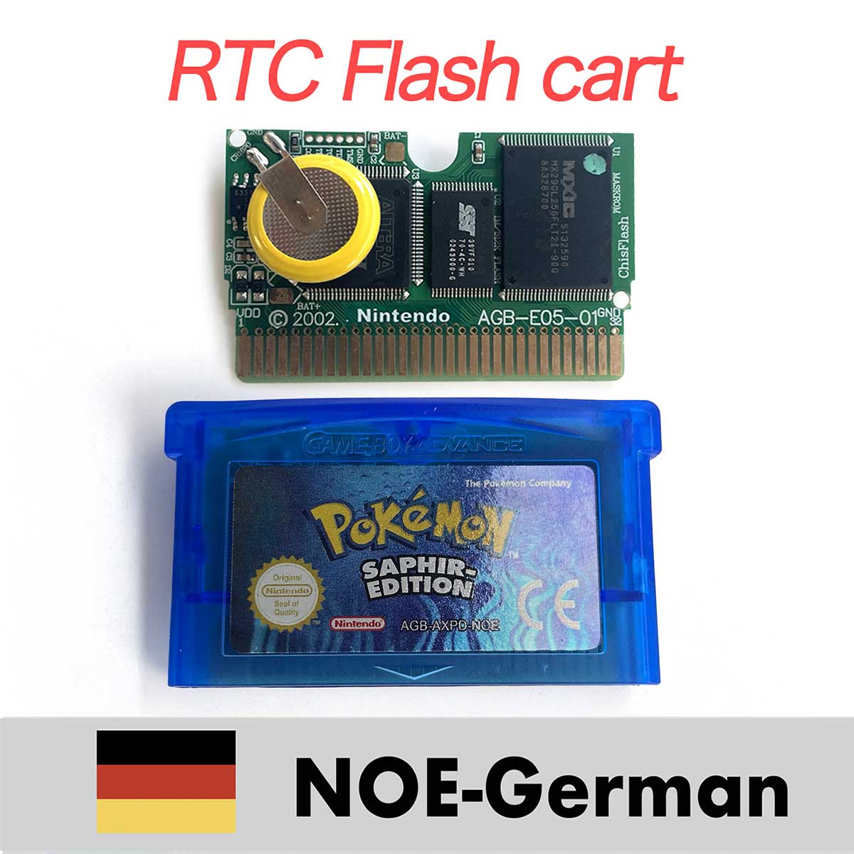 USA ESP NOE FRA EUR ITA 1M/RTC Flash cart Pokemon Emerald,firered,ruby,sapphire,leafgreen Game Cartridge for GBA multiple languages