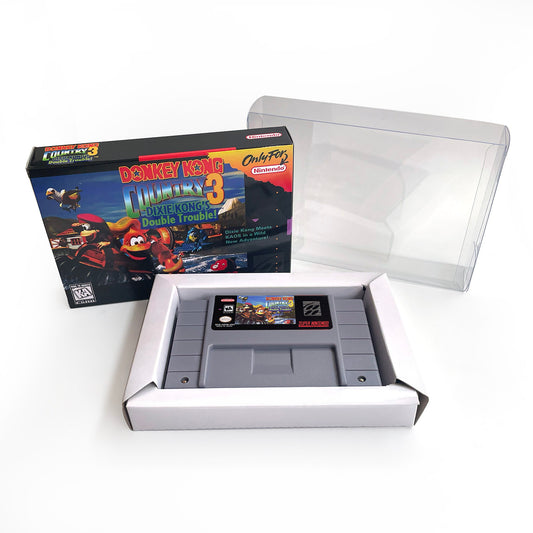 donkey kong country 3 USA cartridge with tray box manual for SNES super nintendo entertainment system