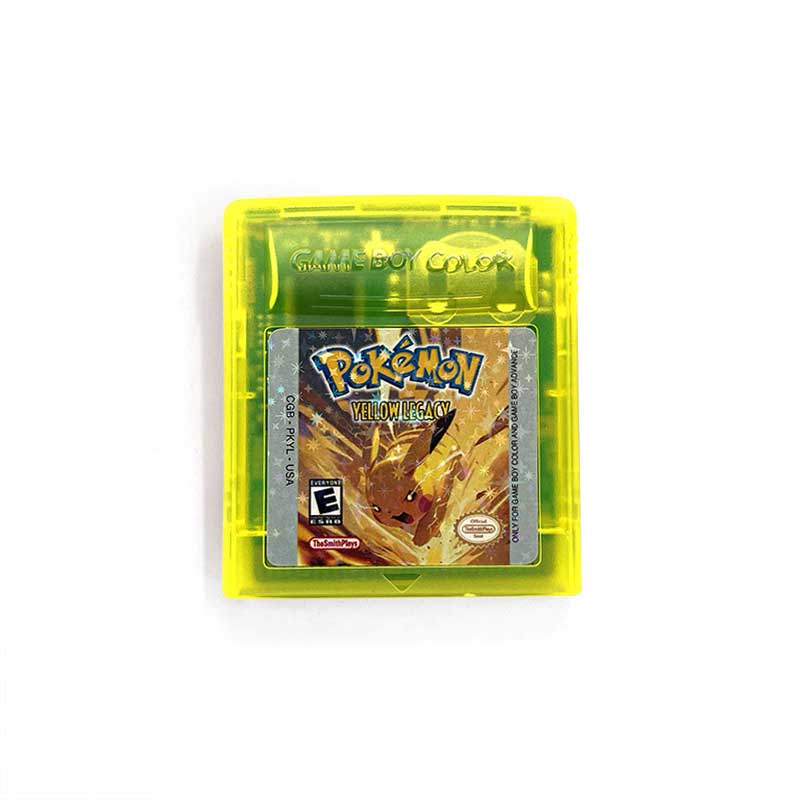 Pokemon YELLOW LEGACY  ( Battery Save / NO RTC Flash ) Cartridge for GBC