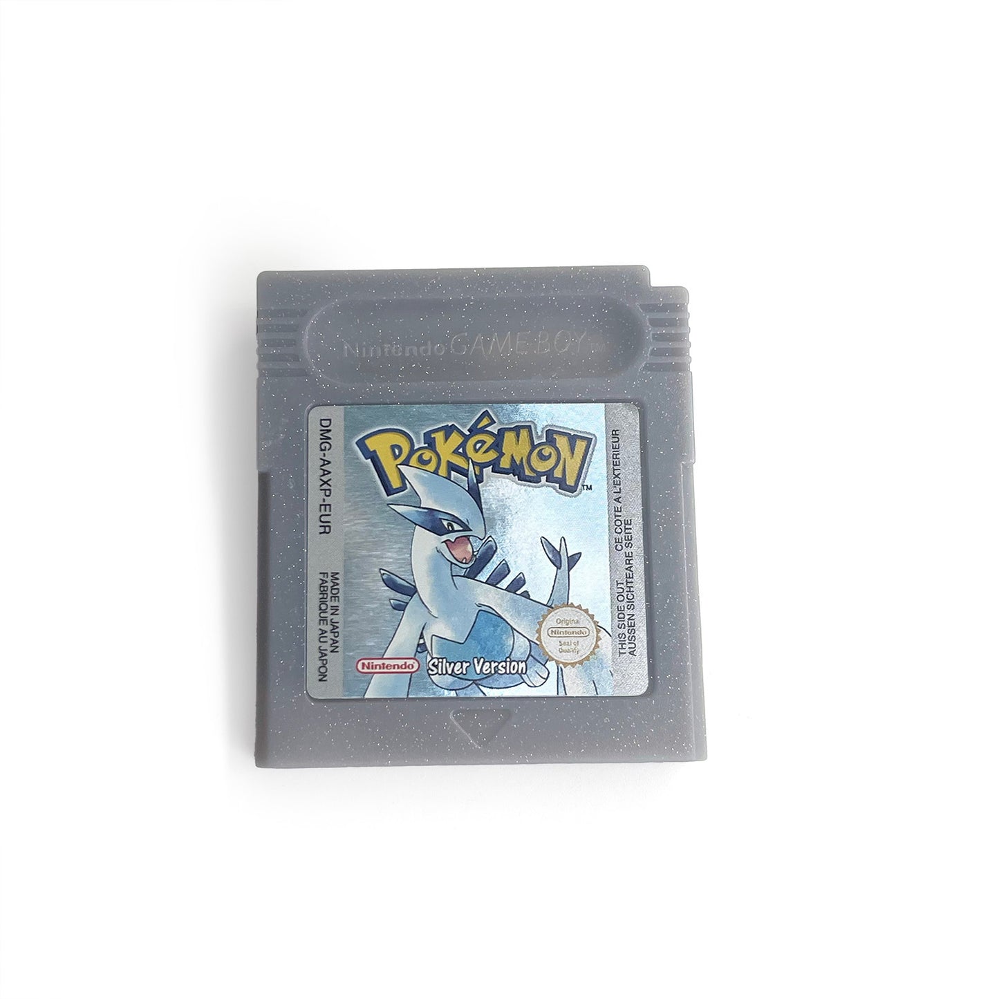 GBC game EUR english pokemon silver version RTC Flash cart Battery save Nintendo cartridge tray box game boy color