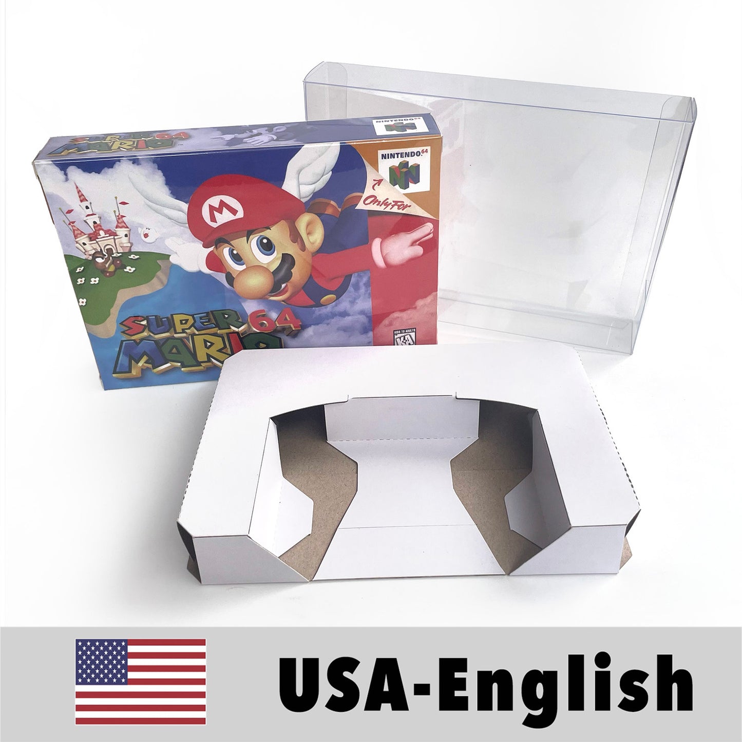 EUR PLA version English Resident Evil 2 game cartridge with tray box for N64 Nintendo 64