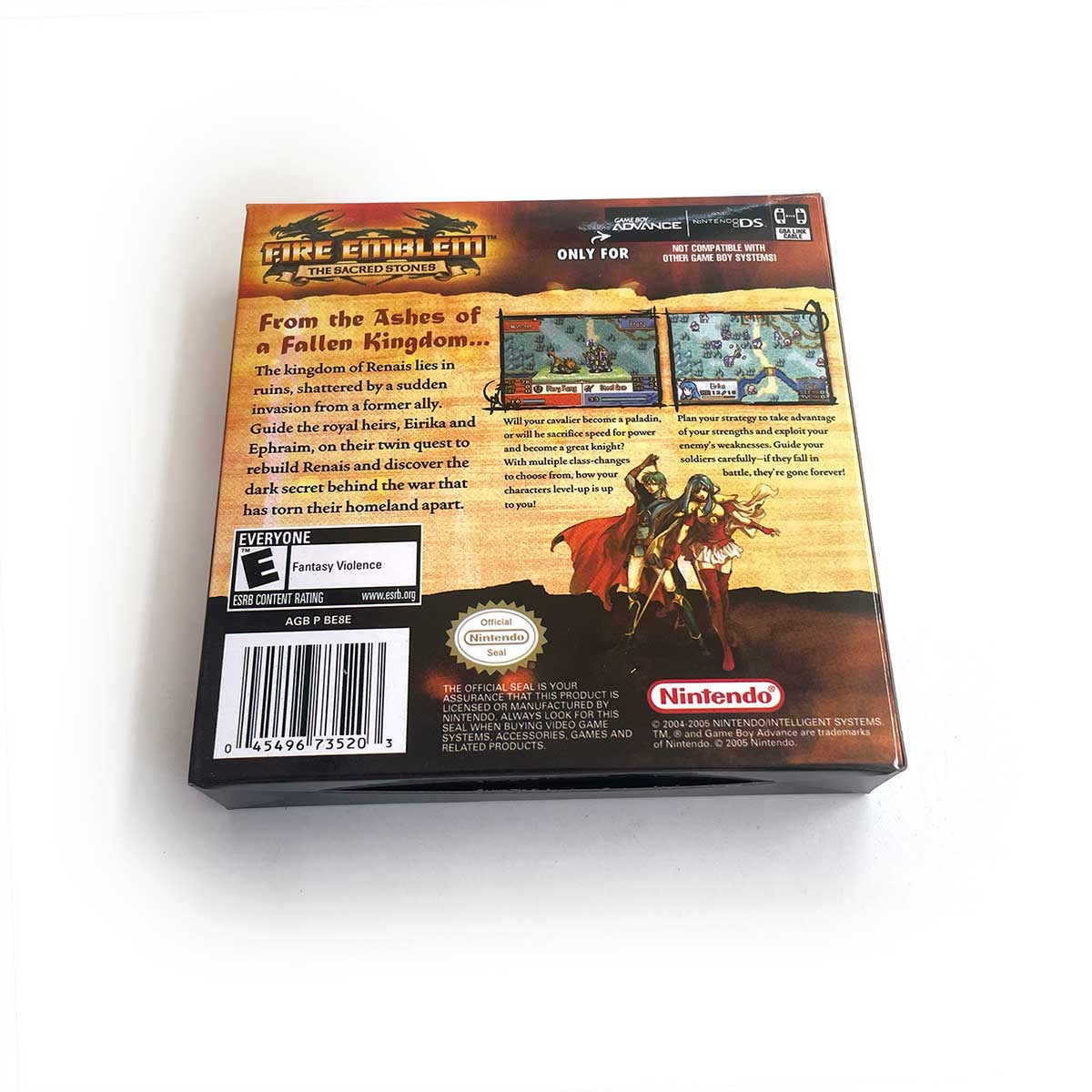 USA Englsih Fire Emblem The Sacred Stonse Tray Box Nintendo Game Cartridge for Gba