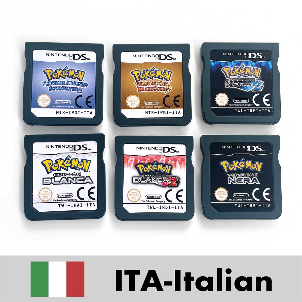 USA FRA ITA NOE ESP Pokemon HeartGold SoulSilver Black 1 2 White 1 2 Nintendo Game Cartridge for DS NDS 3DS