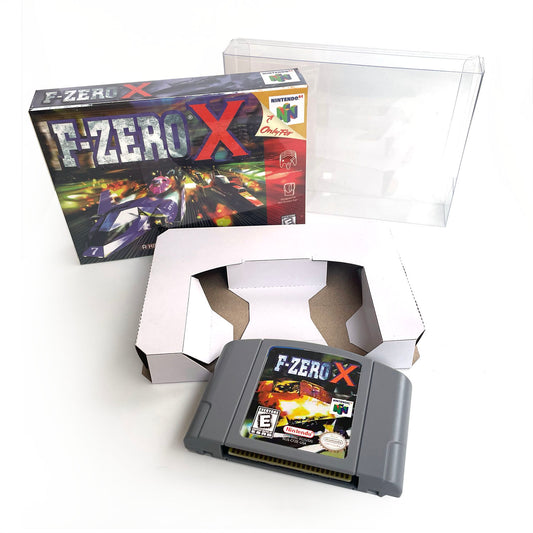 F-Zero X game cartridge with tray box for N64 Nintendo 64