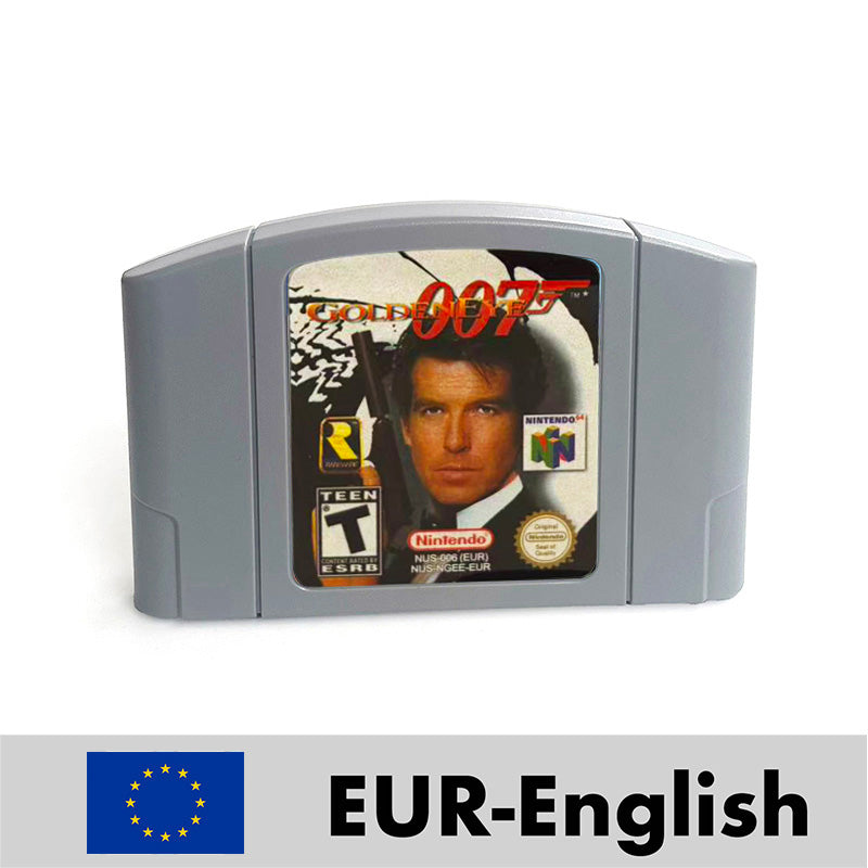 EUR PLA version English goldeneye 007 game cartridge with tray box for N64 Nintendo 64