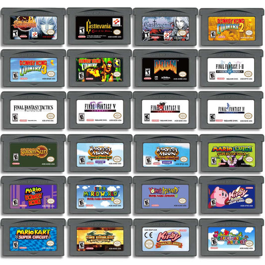 USA Englsih Zelda,super Mario,Kirby,Final Fantasy,donkey Kong,Castlevania,Metroid, Fire Emblem  Nintendo Game Cartridge for Gba