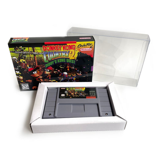 donkey kong country 2 USA cartridge with tray box manual for SNES super nintendo entertainment system