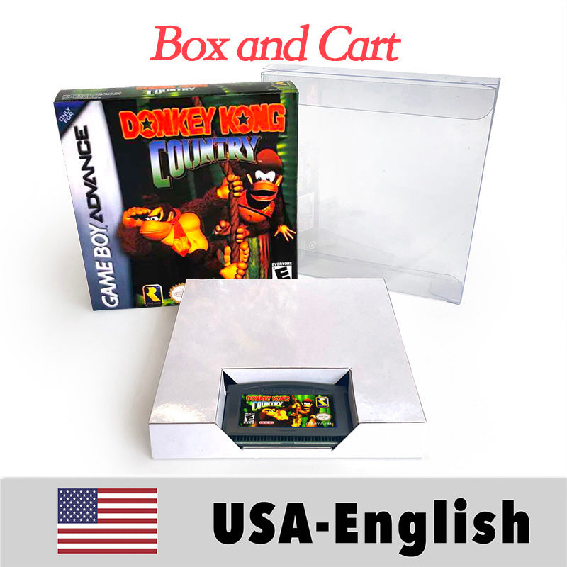 USA Englsih Zelda,super Mario,Castlevania,Metroid,Kirby,Final Fantasy,donkey Kong,Fire Emblem Nintendo box tray Game Cartridge for Gba