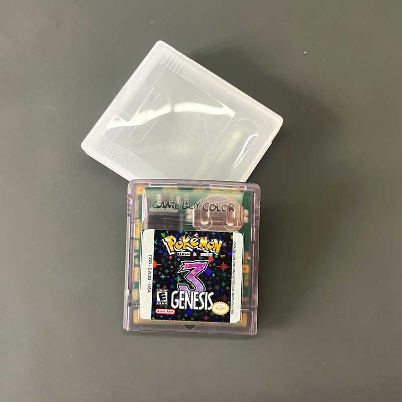 GBC Game USA Pokemon black & white 3 GENESIS RTC Flash cart Real Time Clock Cartridge Video Game Console Card Rom Hack English