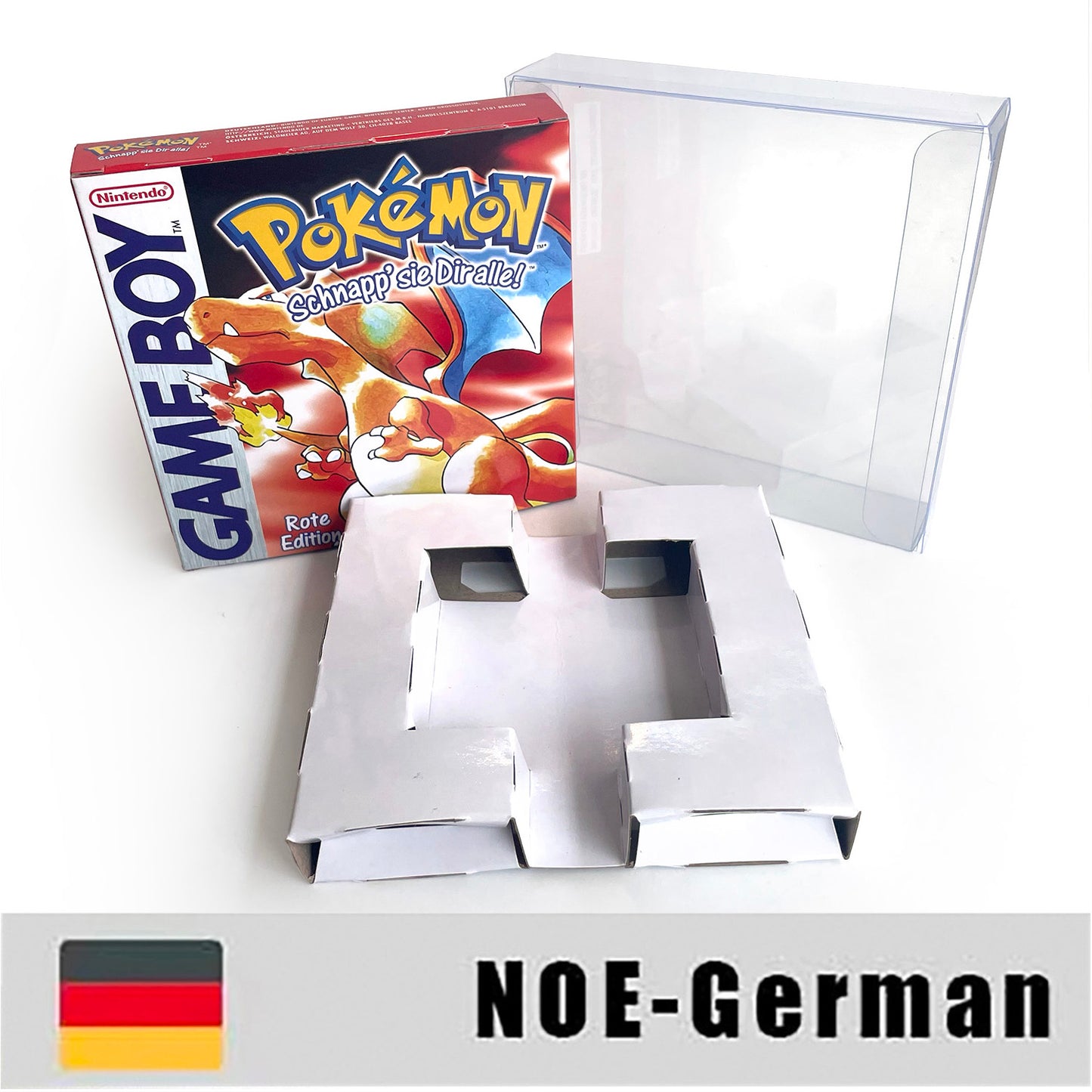 gbc game NOE German pokemon red version Battery save no RTC Flash pokemon rot cartridge with tray box gbc game boy color