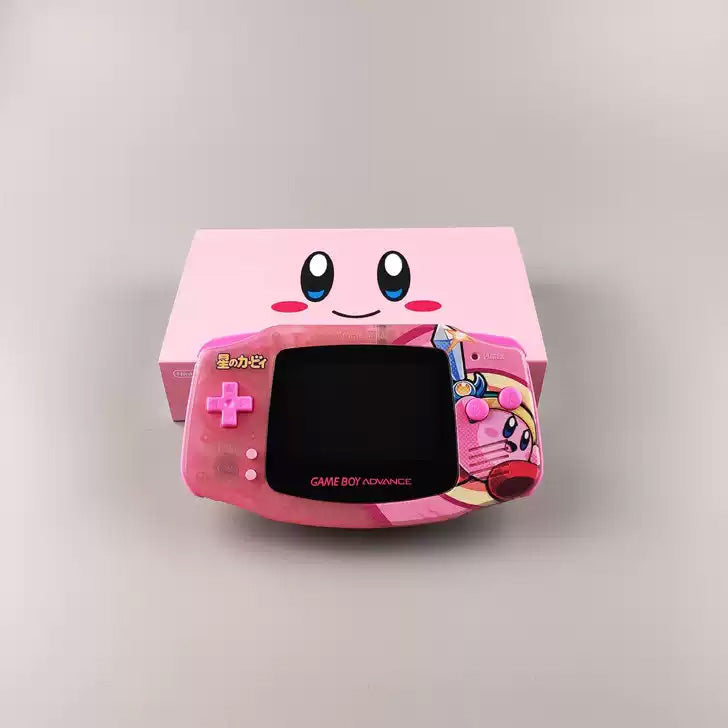 Star Kirby Modified High Brightness GBA Game Console Palm Compatible with GB Cartridge Vintage Edition