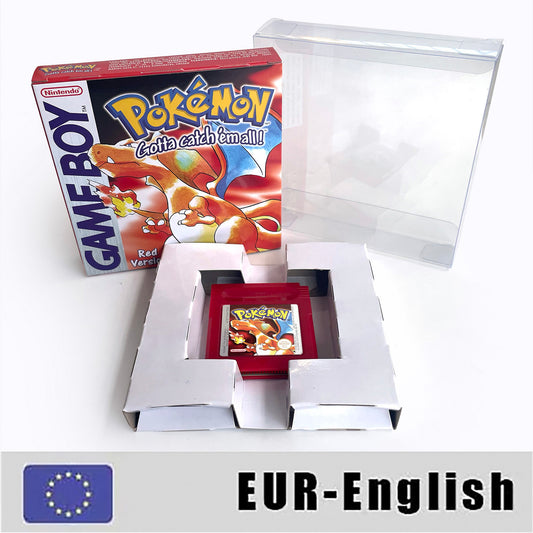 gbc game EUR english pokemon red version Battery save no RTC Flash cartridge with tray box gbc game boy color