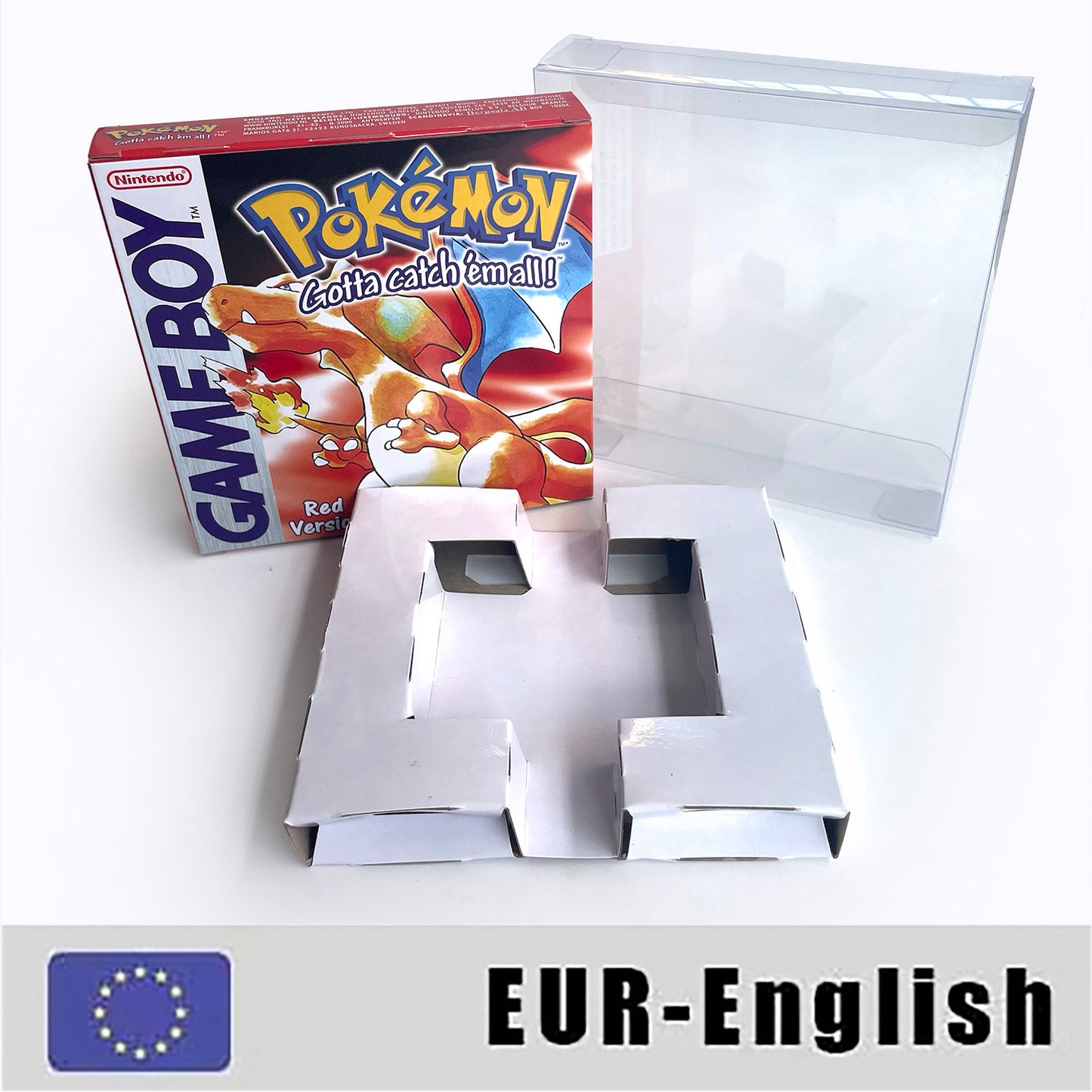 gbc game EUR english pokemon red version Battery save no RTC Flash cartridge with tray box gbc game boy color
