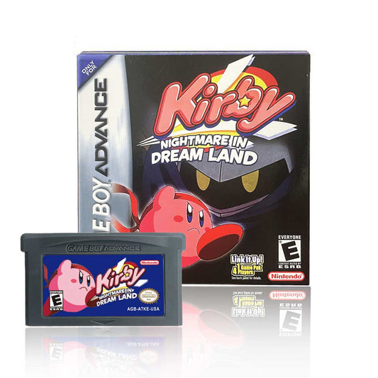 USA Englsih Kirby - Nightmare in Dream Land Nintendo Tray Box Game Cartridge for Gba