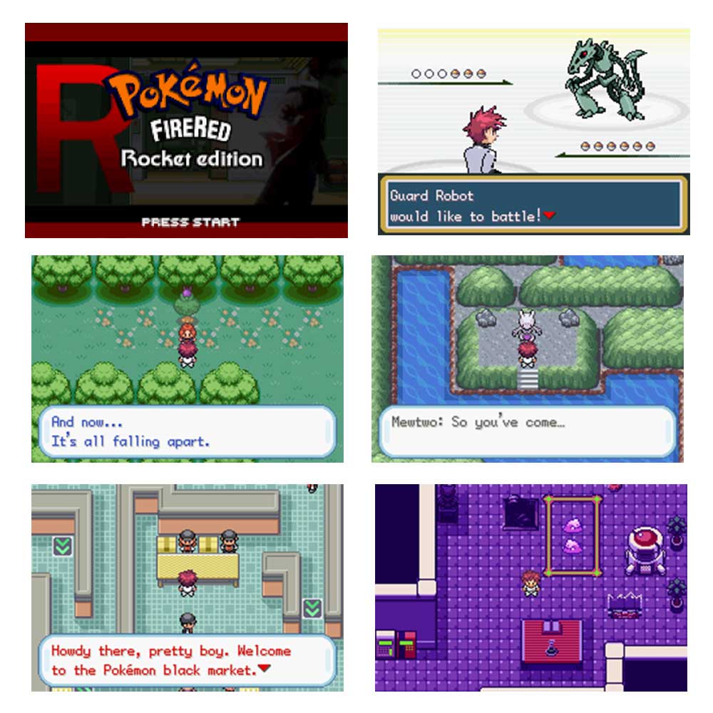 Pokemon firered rocket (v1.02)  (1M Flash ) Cartridge for GBA