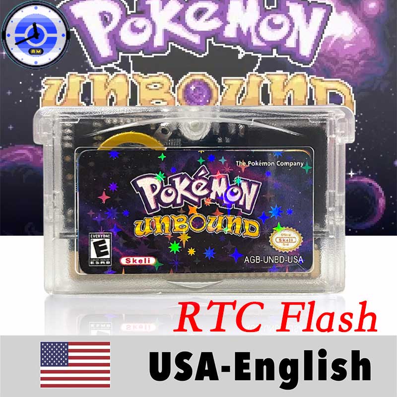 Pokemon Unbound (v2.1.1.1) ( IC RTC Flash cart ) Cartridge for GBA