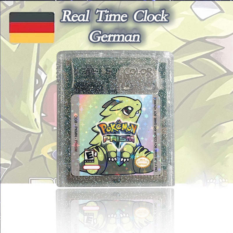 Pokemon prism USA ESP NOE RTC Flash cart GBC Nintendo Game Cartridge Video Game Console Card Rom Hack English Spanish German