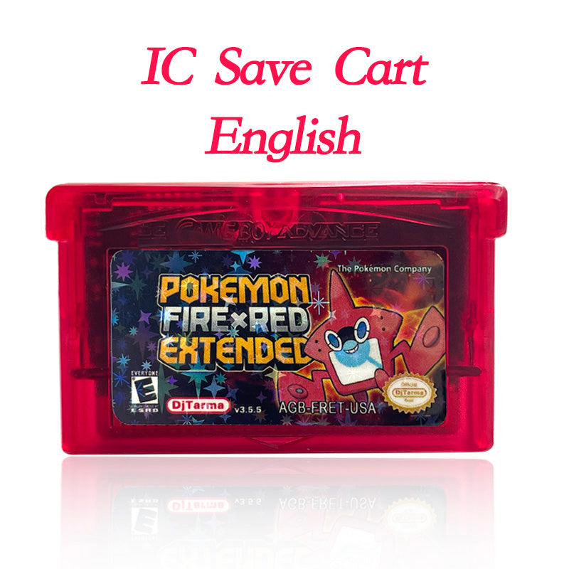 USA IC SAVE Pokemon firered extended INTERNAL LEGEND SWAAT RECHARGED YELLOW Cartridge Video Game Console Rom Hack English