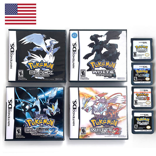 USA English Pokemon black 1 2 White 1 2 box Game Cartridge for DS NDS 3DS