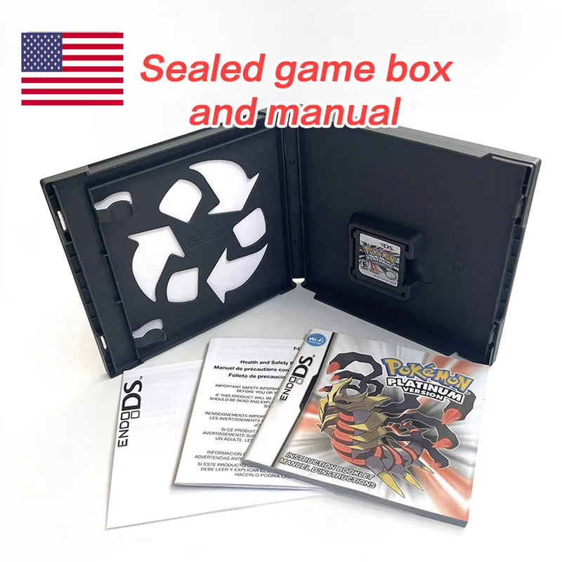 （Shipped from the United States) USA Version English pokemon Pearl Platinum SoulSilver HeartGold Diamond Box with Manual Game CartridUSA Version English pokemon Pearl Platinum SoulSilver HeartGold Diamond Box with Manual Game Cartridge for Ds 3ds 2ds