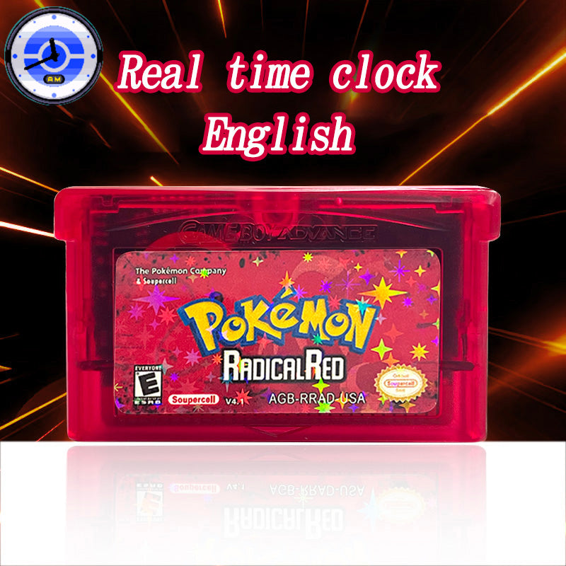 Pokemon Radical Red v4.1. ( RTC Flash cart ) Cartridge for GBA