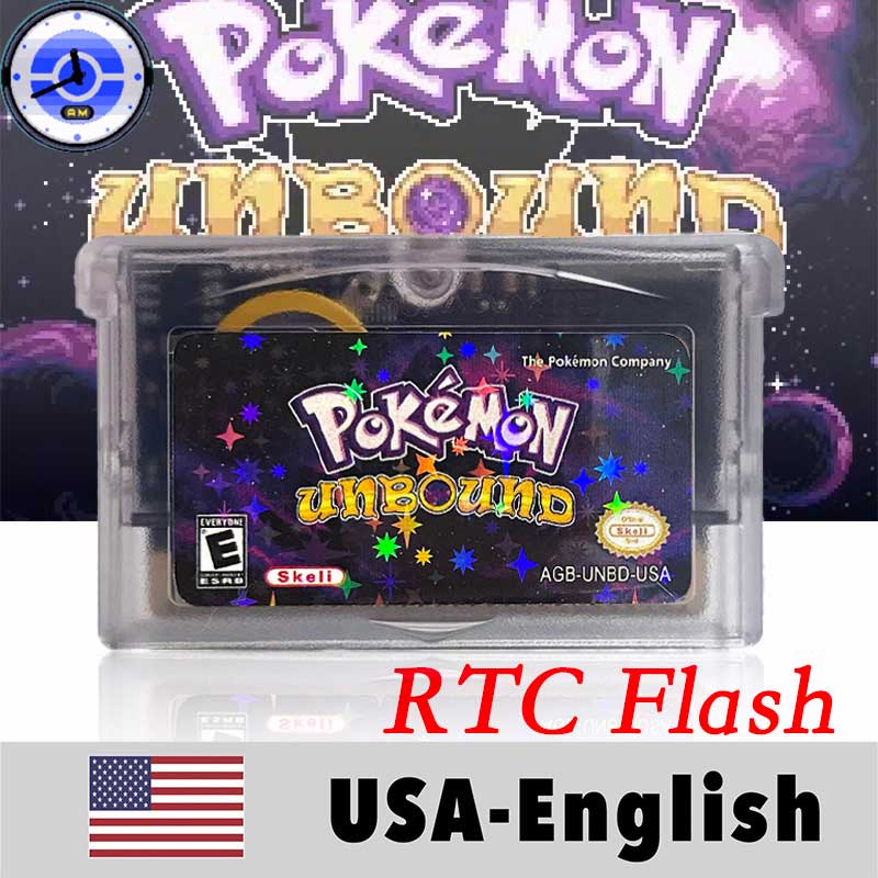 Pokemon Unbound (v2.1.1.1) ( IC RTC Flash cart ) Cartridge for GBA