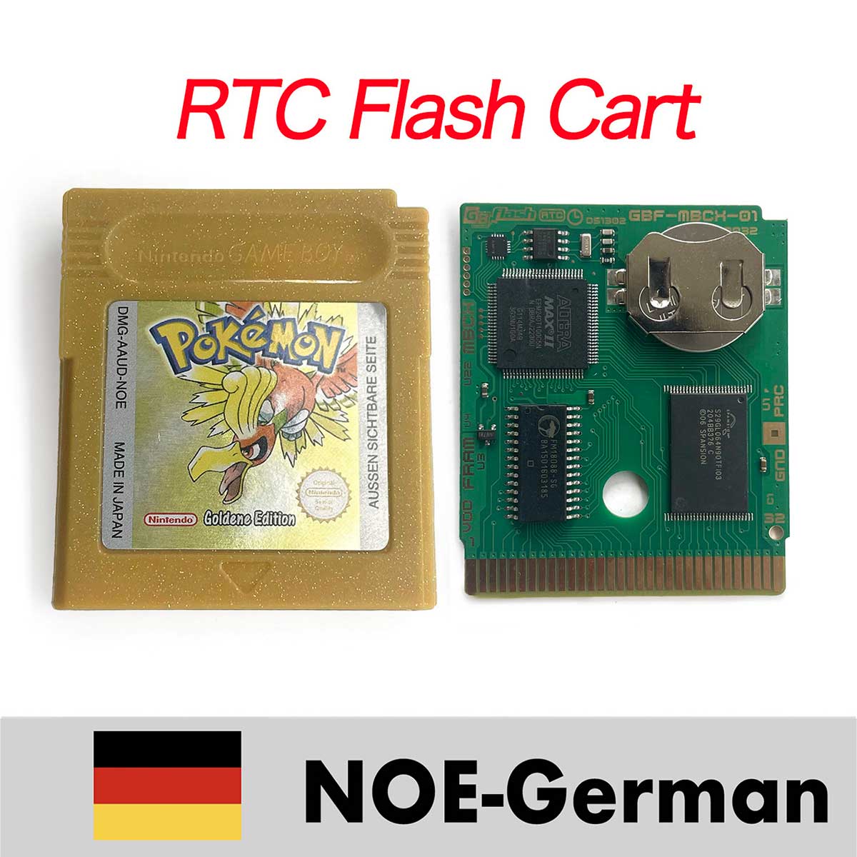 USA ITA NOE FRA ESP EUR version pokemon RTC Flash crystal gold silver NO RTC yellow red blue 16 bit Game Cartridge for GBC