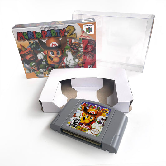 Mario party 2 game cartridge with tray box for N64 Nintendo 64