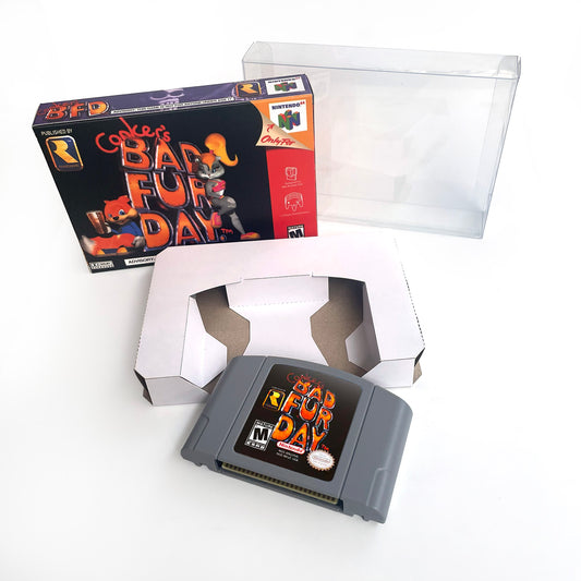 Conkers game cartridge with tray box for N64 Nintendo 64