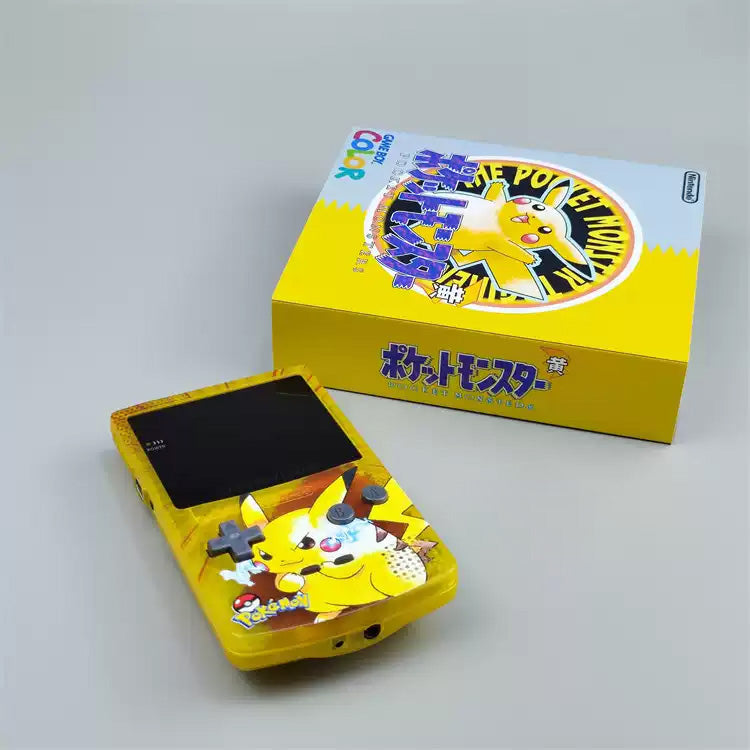 GBC GAMEBOY COLOR game console, high brightness handheld console, point-to-point full fit Pikachu