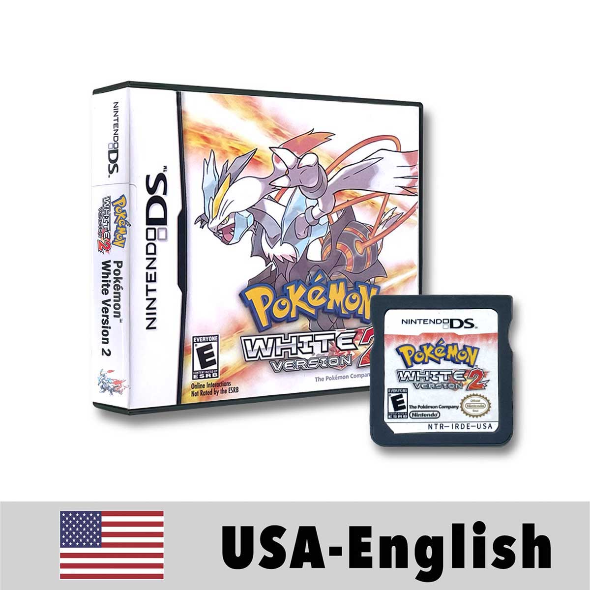 USA English Pokemon black 1 2 White 1 2 box Game Cartridge for DS NDS 3DS