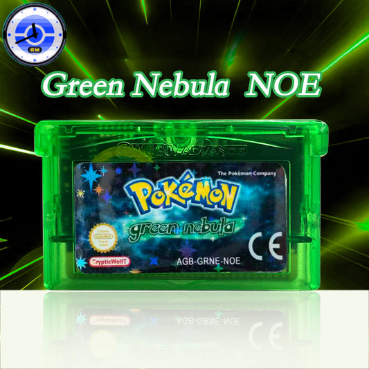 NOE  VERSION German Pokemon Pokemon green nebula RTC Flash cart Real Time Clock Cartridge Video Console Card Rom Hack for gba