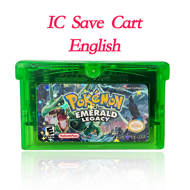 USA IC SAVE Pokemon firered extended INTERNAL LEGEND SWAAT RECHARGED YELLOW Cartridge Video Game Console Rom Hack English