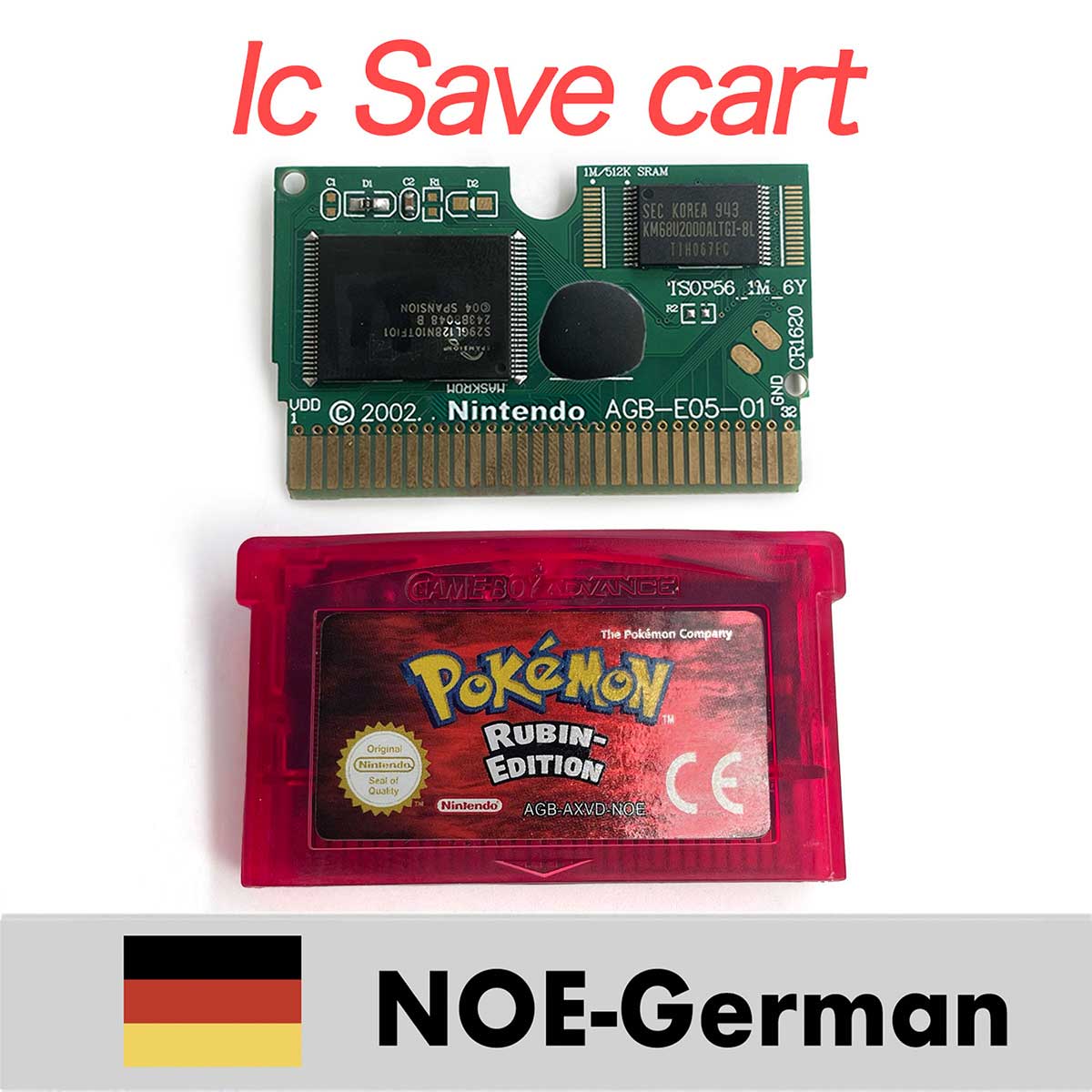 USA ESP NOE FRA EUR ITA IC Save cart Pokemon Emerald,firered,ruby,sapphire,leafgreen Game Cartridge for GBA multiple languages