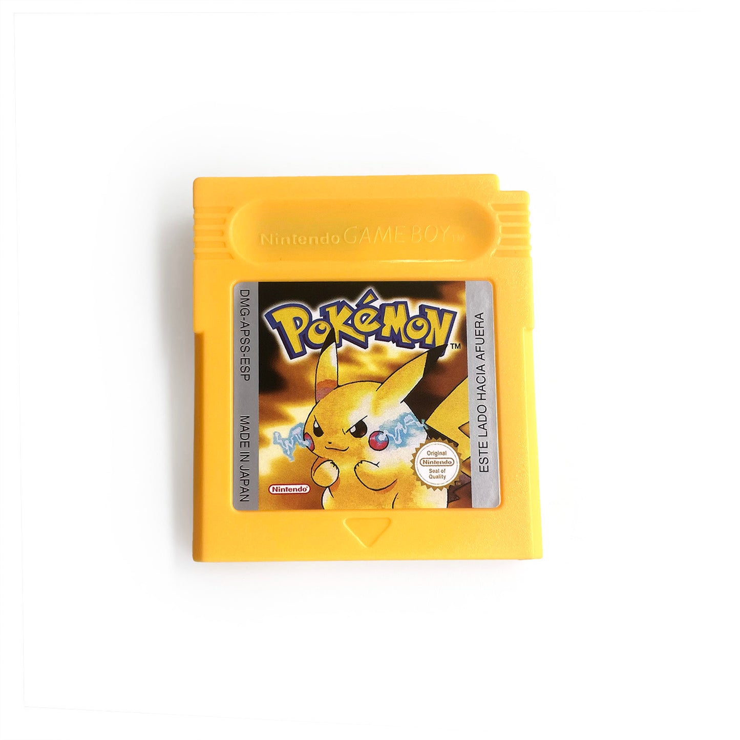 GBC game ESP Spanish pokemon yellow version Nintendo Battery save NO RTC flash pokemon amarillo cartridge tray box gbc game boy color