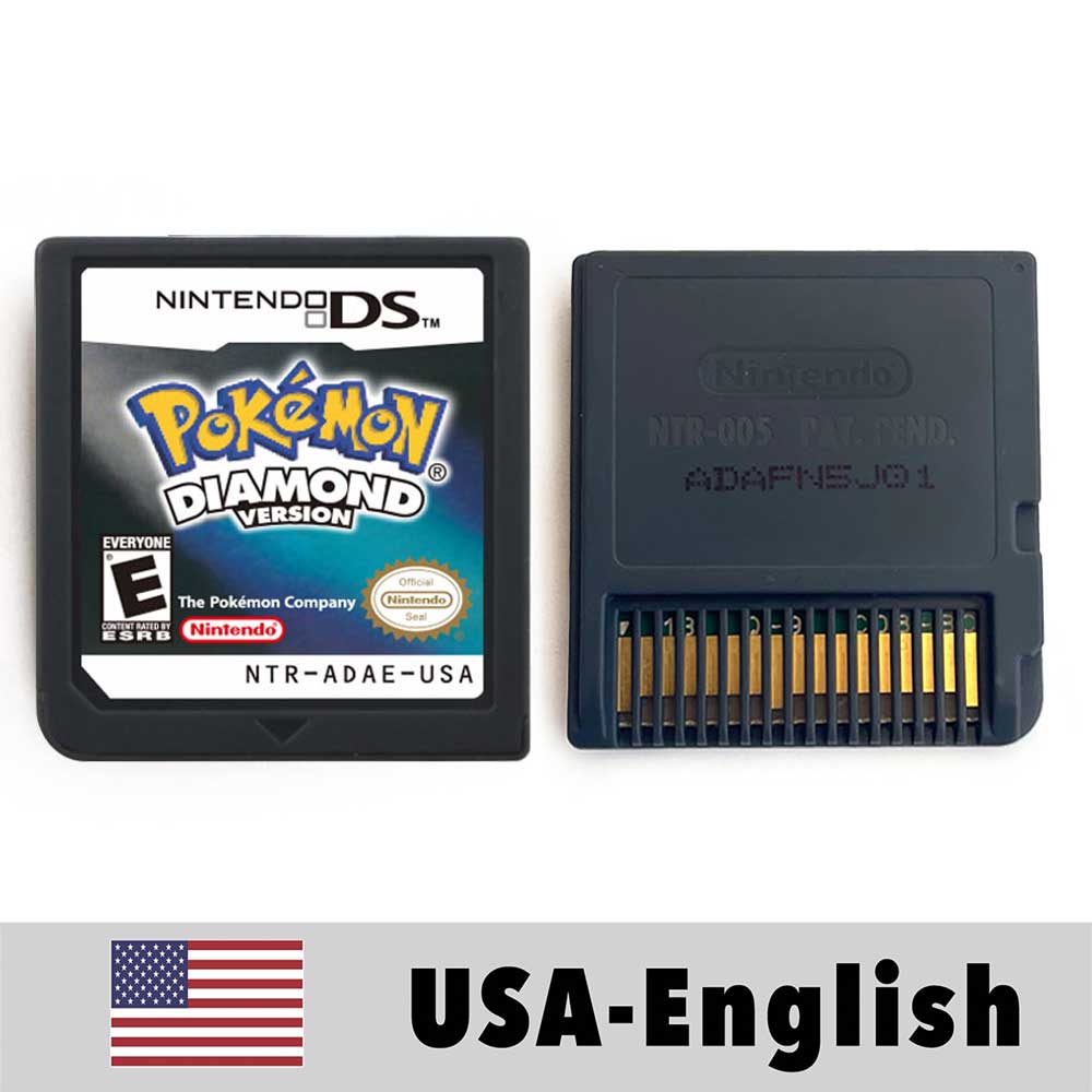 USA English Pokemon Platinum HeartGold SoulSilver Diamond Pearl Sealed Package Game Cartridge with Box and Manual for DS