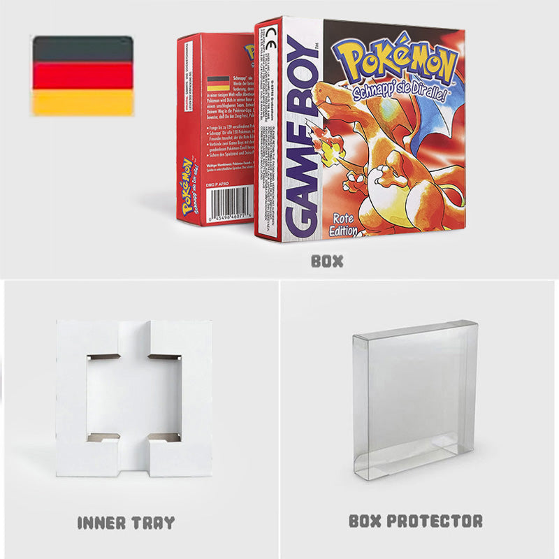 gbc game NOE German pokemon red version Battery save no RTC Flash pokemon rot cartridge with tray box gbc game boy color