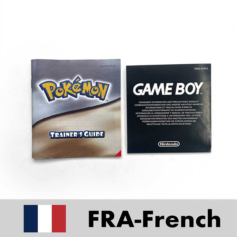 USA FRA NOE ESP ITA EUR Pokemon crystal gold silver red blue yellow Metallic FoilFinish Box Trey Manual label for GBC