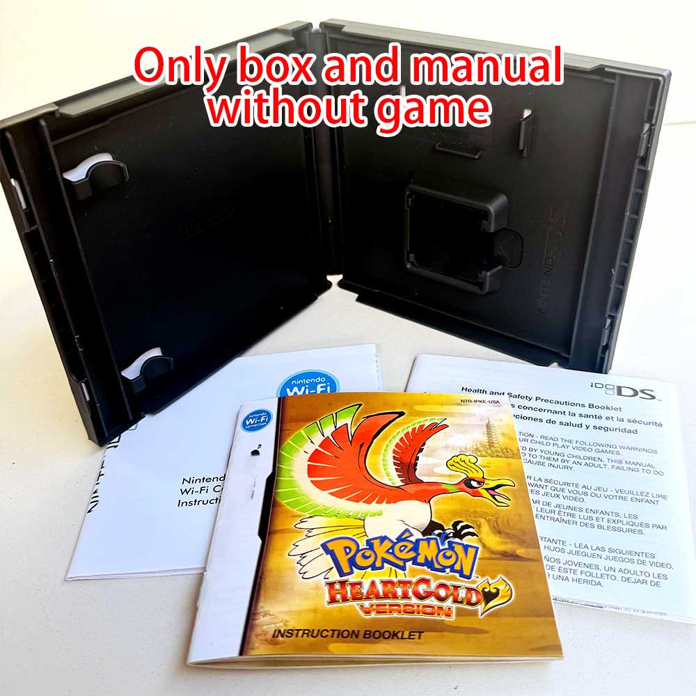 Pokemon sealed Heartgold  With Game cartridge Box Manual Ds Games for Nintendo Ds 3ds 2ds