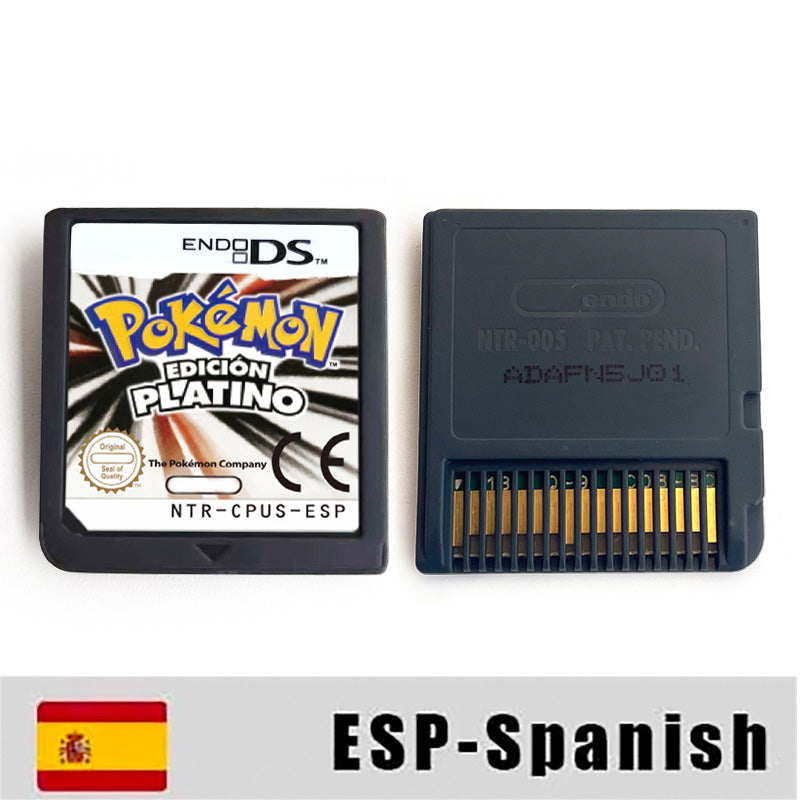 ESP ITA FRA USA EUR NOE Pokemon HeartGold SoulSilver Platinum Diamond Pearl Nintendo Video Console Game Cardride For DS 2DS 3DS