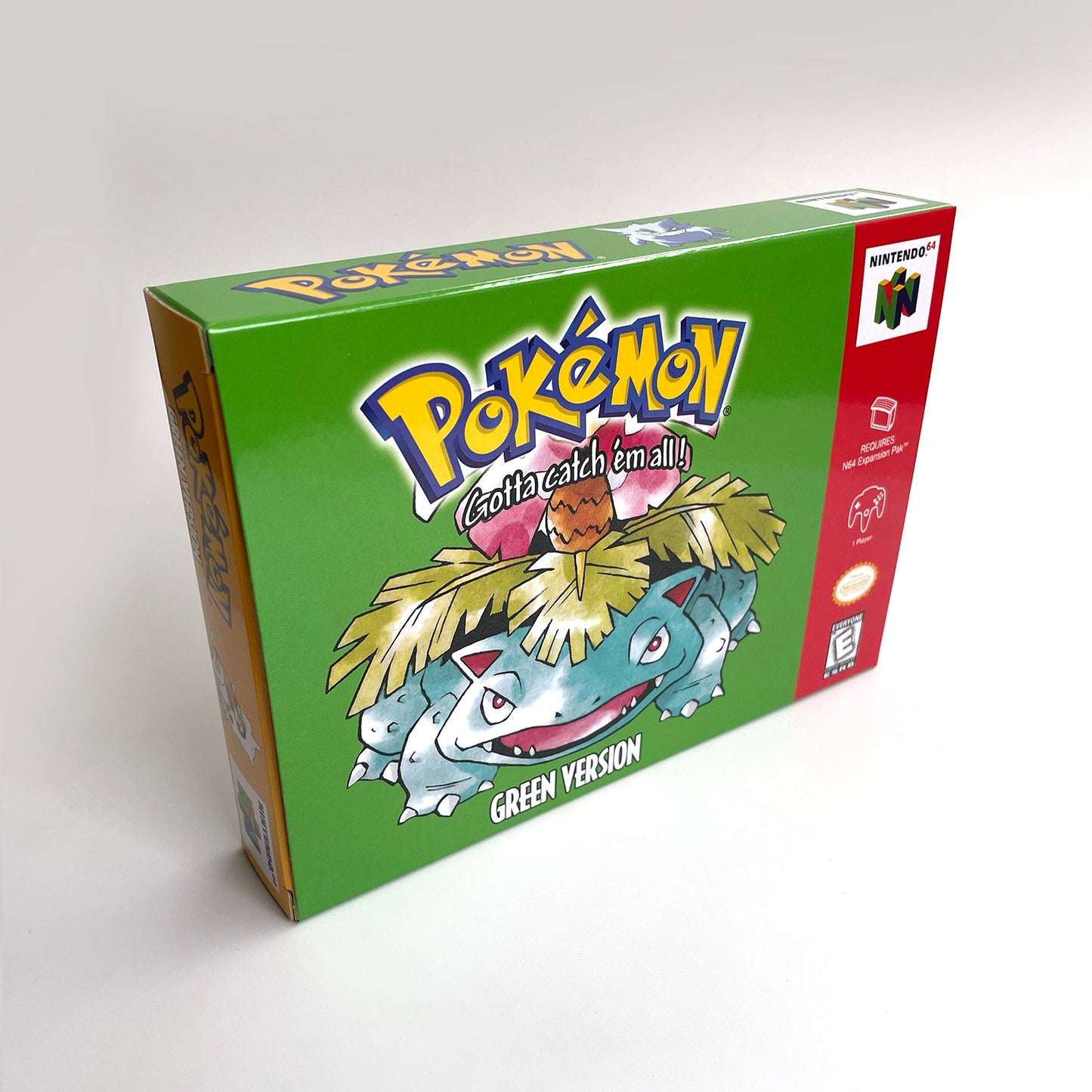 pokemon green version game cartridge with tray box for N64 Nintendo 64