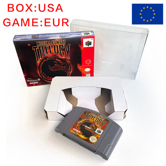 EUR PLA version English Mortal Kombat game cartridge with tray box for N64 Nintendo 64