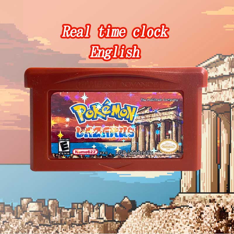 Pokemon lazarus v 2.0 ( RTC Flash cart ) Cartridge for GBA