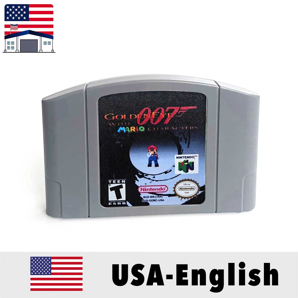 （Shipped From The United States) GolenEye Earthwork Jim 3D Conkers Bad Fur Day Donkey Kong 64 USA NTSC Version English Retro Video Game Consoles 64bit Game Cartridge for N64