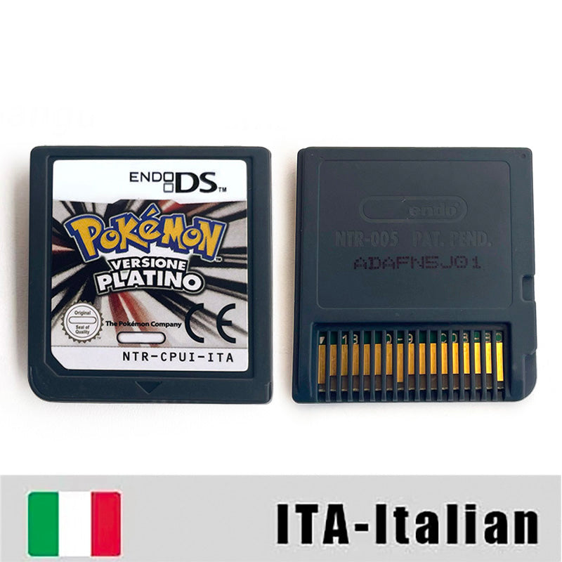 ESP ITA FRA USA EUR NOE Pokemon HeartGold SoulSilver Platinum Diamond Pearl Nintendo Video Console Game Cardride For DS 2DS 3DS