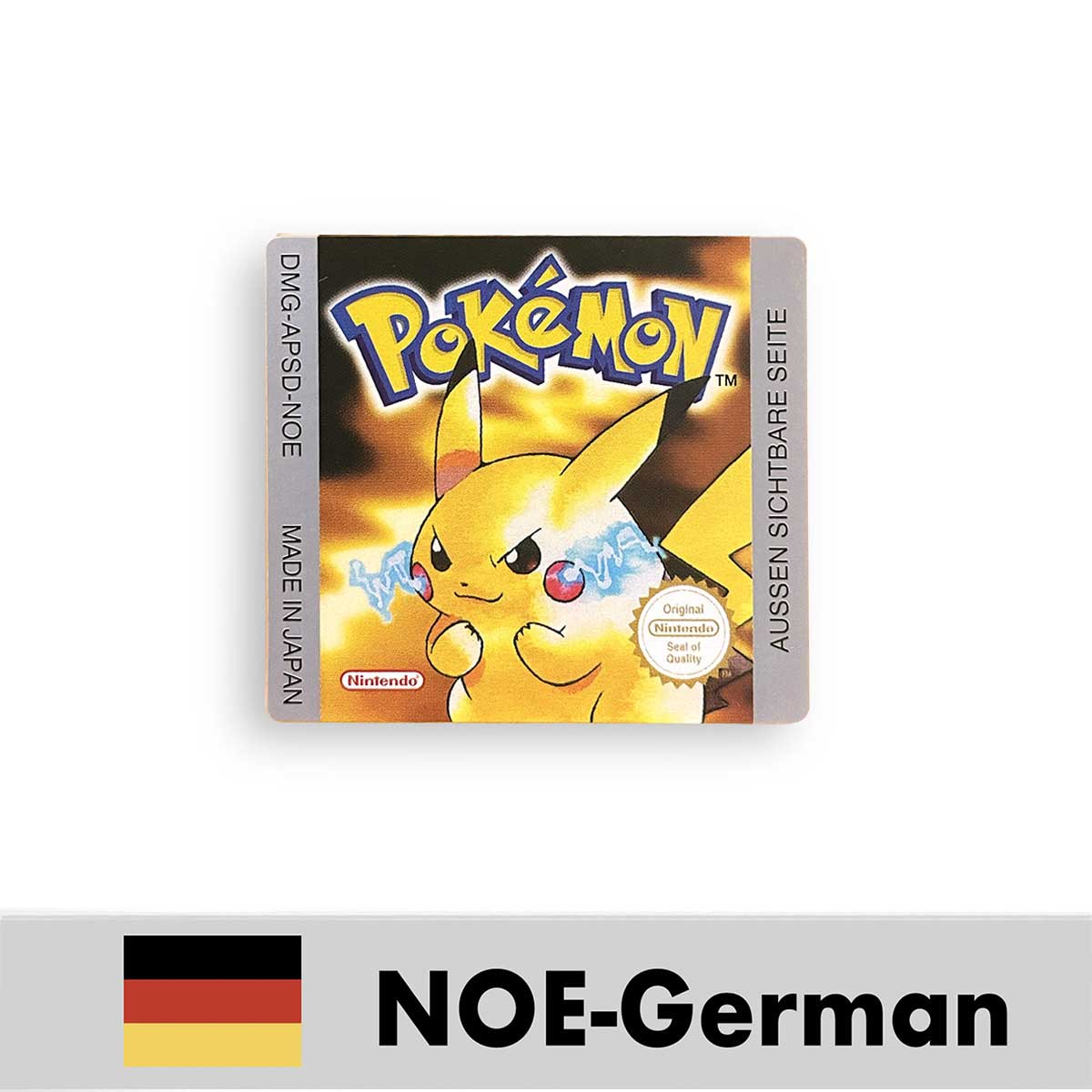 USA FRA NOE ESP ITA EUR Pokemon crystal gold silver red blue yellow Metallic FoilFinish Box Trey Manual label for GBC