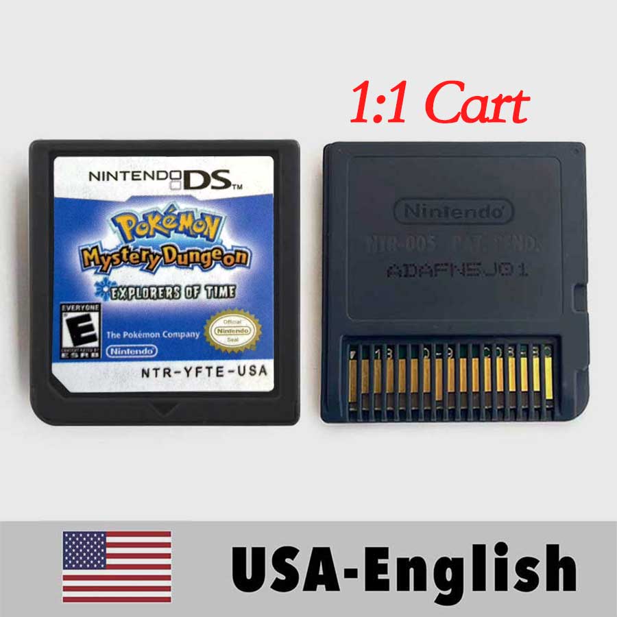 USA English Pokemon Mysiery Dungeon EXPLORERS OF SKY/Darkness/Time Blue-Rescue-Team Box Game Cartridge for DS NDS 3DS