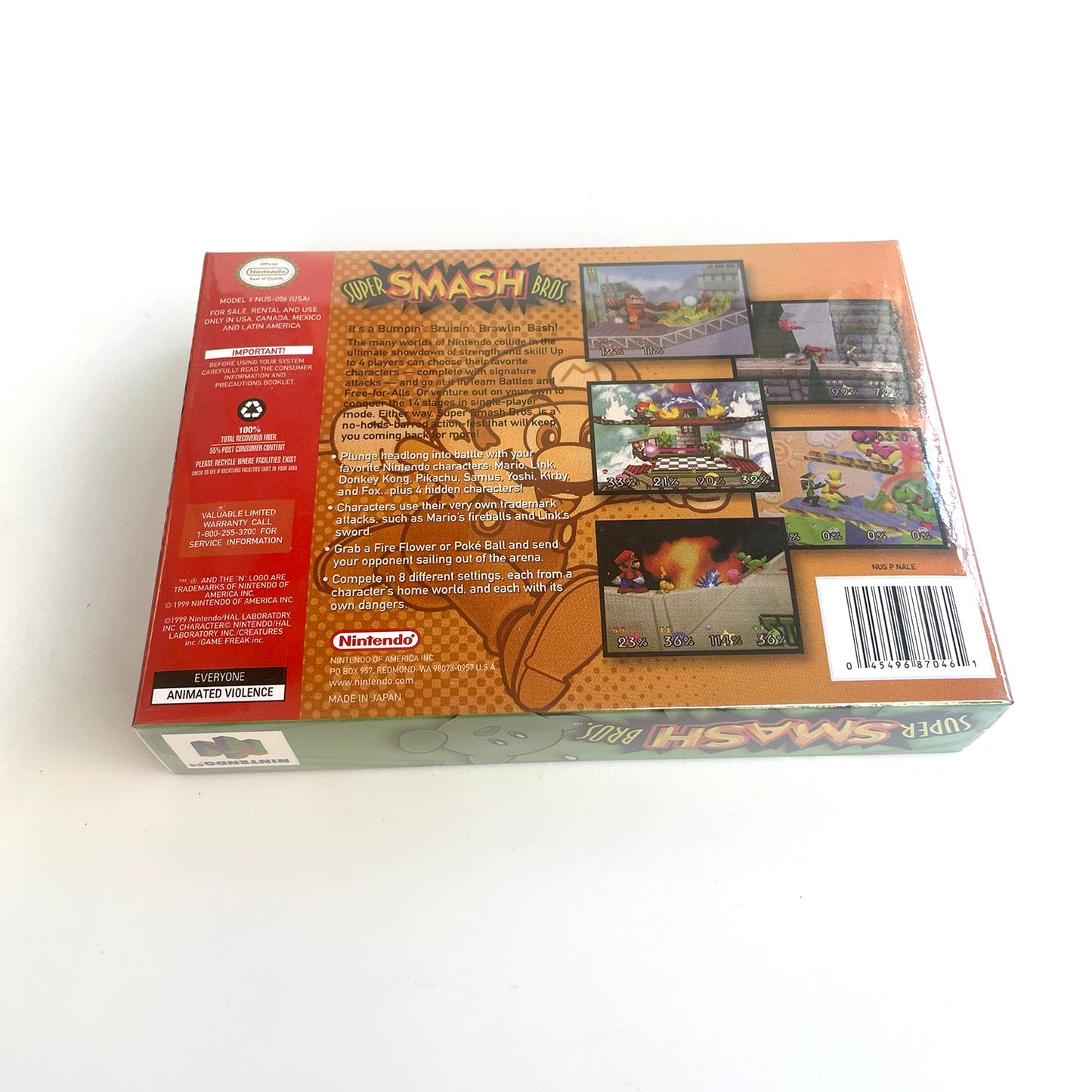 EUR PLA version English Resident Evil 2 game cartridge with tray box for N64 Nintendo 64