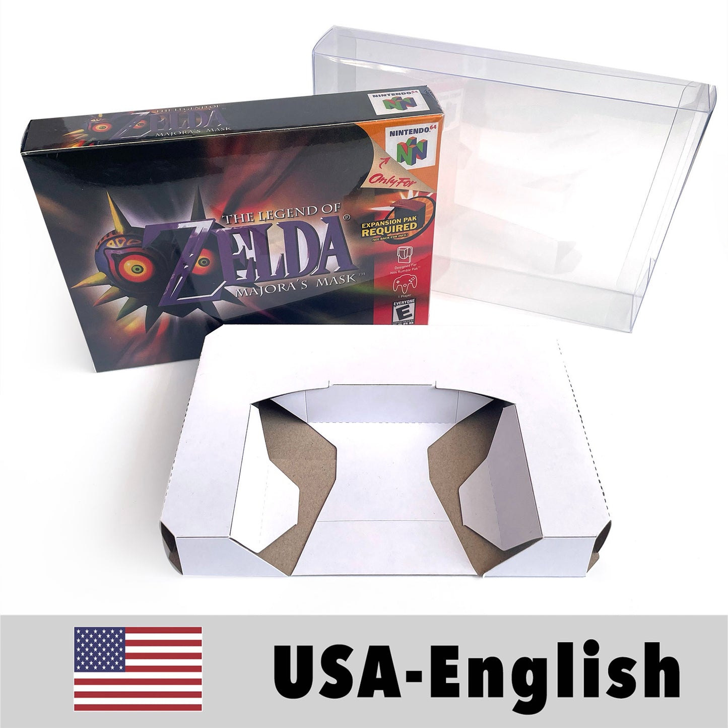 EUR PLA version English Resident Evil 2 game cartridge with tray box for N64 Nintendo 64