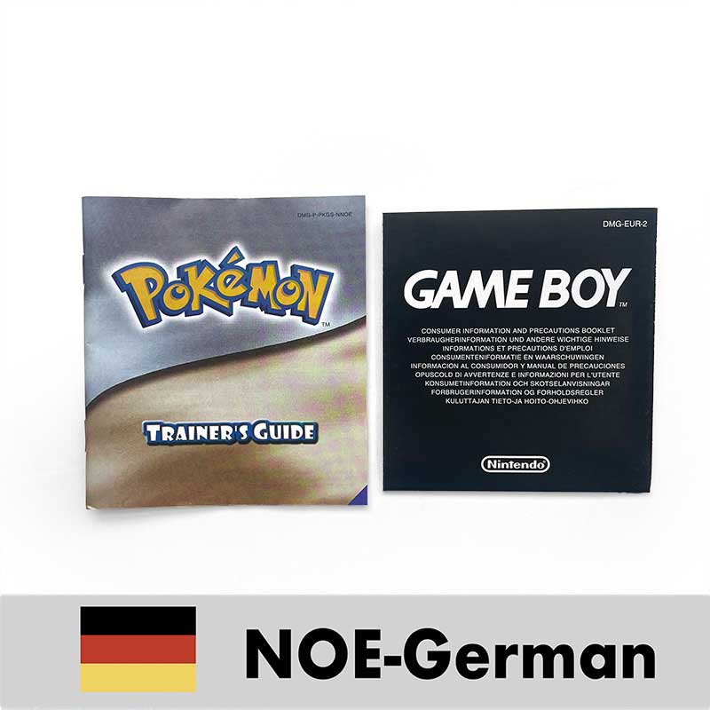 USA FRA NOE ESP ITA EUR Pokemon crystal gold silver red blue yellow Metallic FoilFinish Box Trey Manual label for GBC